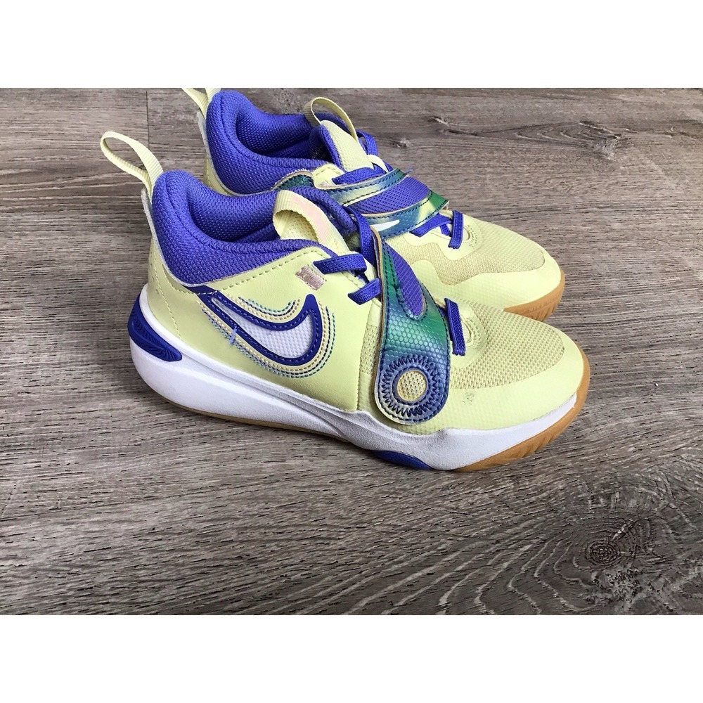Nike Team Hustle D11 SE PS Youth 13C Luminous Green Ultramarine Shoes Sneakers